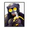 Stupell Industries Cool Monkey with Disco Banana Framed Giclee By Kamdon Kreations